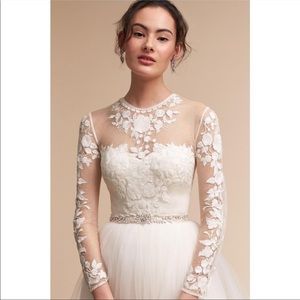 BHLDN Catherine Deane Jessica Bridal White Bodysuit Size 6